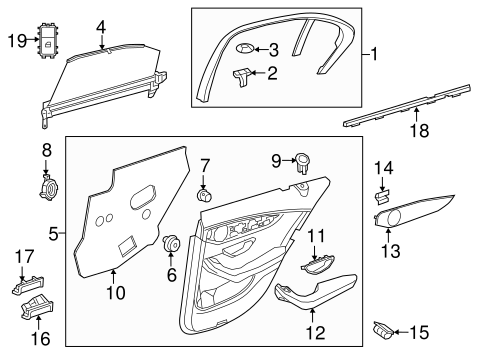 C300 INTERIOR TRIM - REAR DOOR
