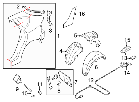 Impreza QUARTER PANEL & COMPONENTS 2