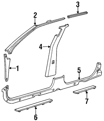 Monaco INTERIOR TRIM - PILLARS