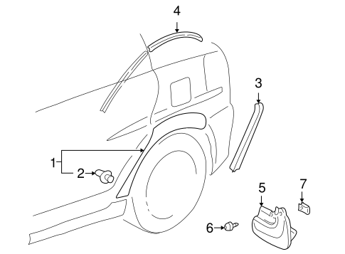 Echo EXTERIOR TRIM - QUARTER PANEL 2