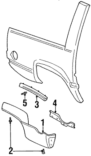 Escalade EXTERIOR TRIM - QUARTER PANEL