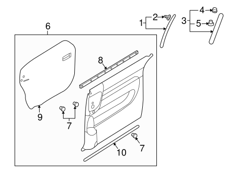 Entourage INTERIOR TRIM - SIDE DOOR
