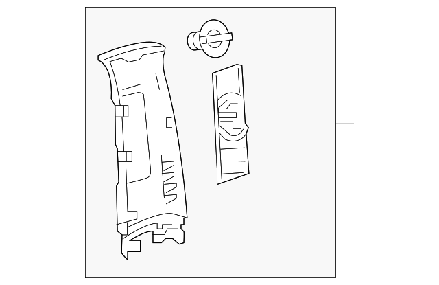 62420-12110-B0 UPR CTR PLR TRIM, LEFT