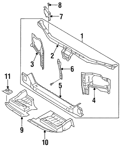 Maxima RADIATOR SUPPORT