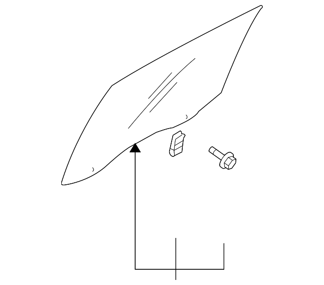 83420-3F110 Деталь MOVEABLE GLASS, RIGHT