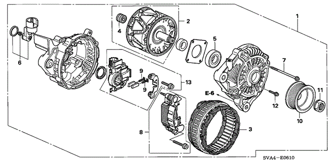 CIVIC COUPE ALTERNATOR (MITSUBISHI) (1.8L)