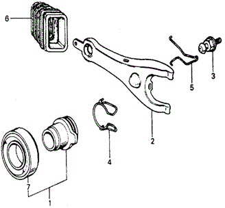 TRANSMISSION - MANUAL/MT CLUTCH RELEASE for 1978 Honda ACCORD HATCHBACK #1
