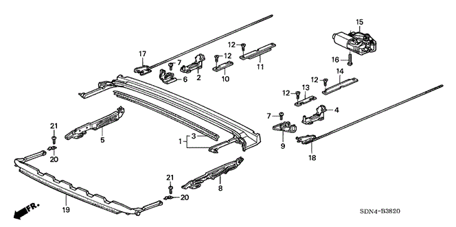 INTERIOR / BUMPER/ROOF SLIDE COMPONENTS for 2003 Honda ACCORD COUPE #1