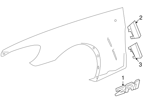 Corvette EXTERIOR TRIM - FENDER