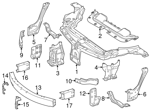 SL550 RADIATOR SUPPORT