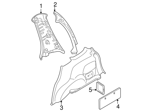 Tribute INTERIOR TRIM - QUARTER PANELS