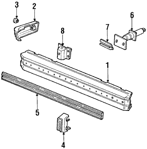Escort BUMPER ASSEMBLY - REAR