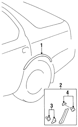 LS400 EXTERIOR TRIM - QUARTER PANEL