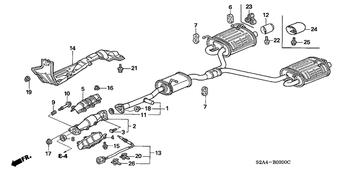 ELECTRICAL / EXHAUST / HEATER / FUEL/EXHAUST PIPE for 2002 Honda S2000 #1