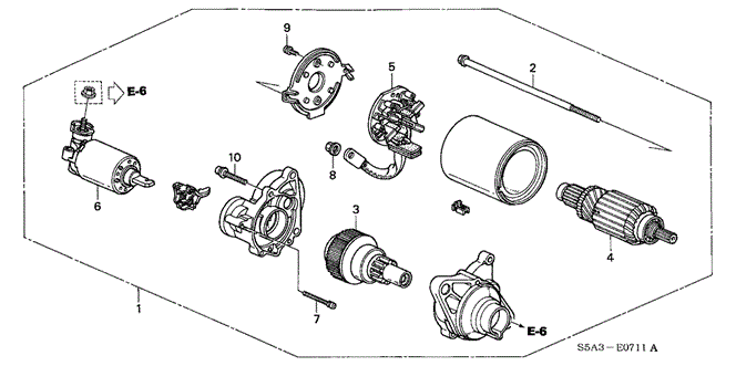 ENGINE/STARTER MOTOR (MITSUBA) for 2003 Honda CIVIC SEDAN #1