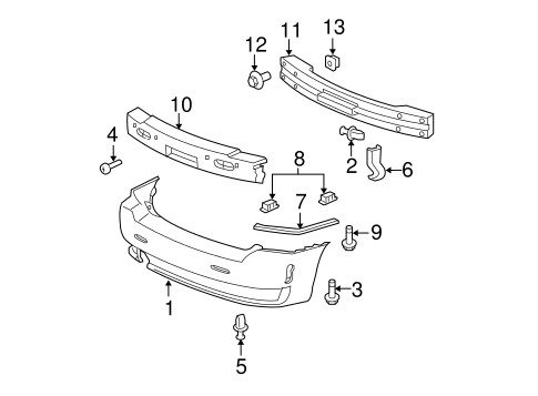 HHR BUMPER & COMPONENTS - REAR