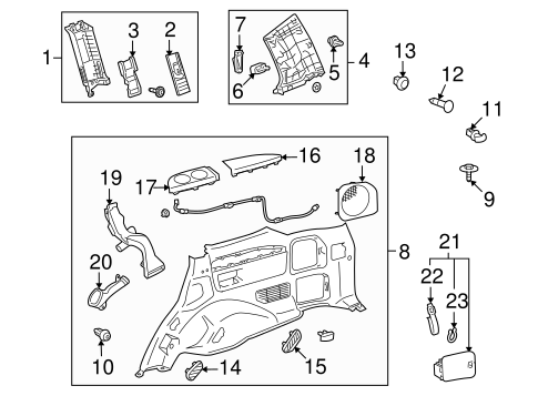 Land Cruiser INTERIOR TRIM - QUARTER PANELS 2