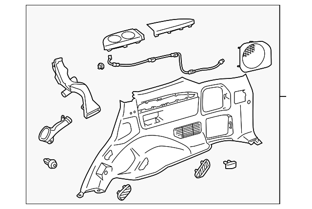 62510-60C10-E0 Деталь LOWER QTR TRIM, RIGHT