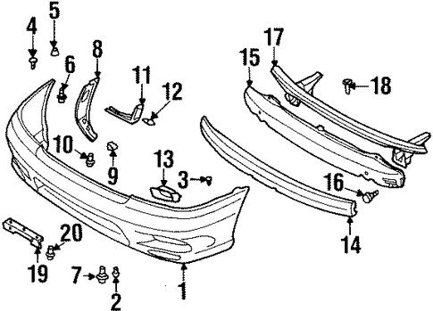 Legacy BUMPER & COMPONENTS - FRONT 3