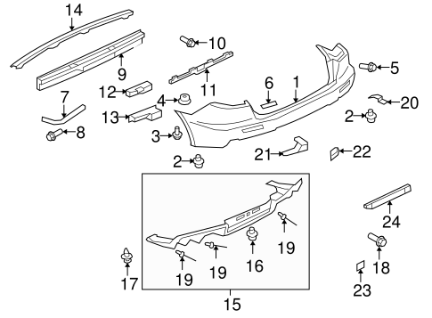 Lancer BUMPER & COMPONENTS - REAR
