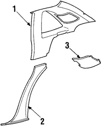 Crown Victoria INTERIOR TRIM - QUARTER PANELS
