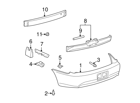 Solara BUMPER & COMPONENTS - REAR