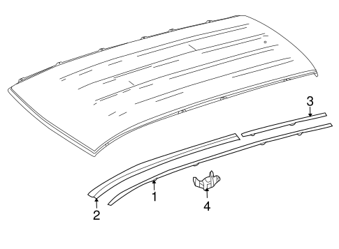 GLK250 EXTERIOR TRIM - ROOF