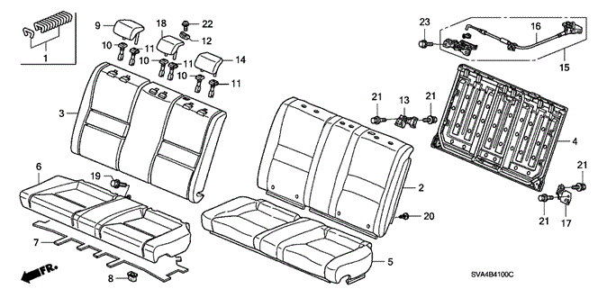 INTERIOR / BUMPER/REAR SEAT (1) for 2006 Honda CIVIC COUPE #1