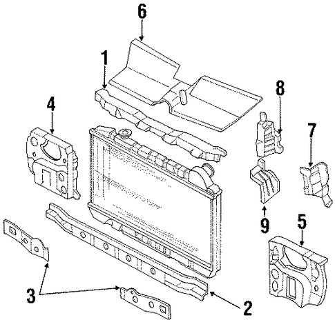 626 RADIATOR SUPPORT