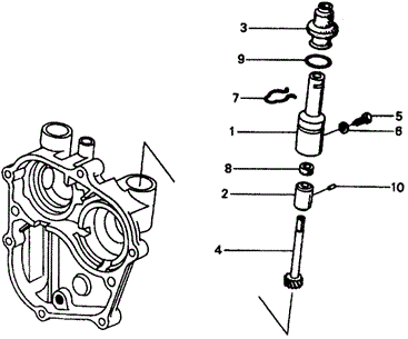 TRANSMISSION - MANUAL/MT SPEEDOMETER GEAR for 1976 Honda CIVIC COUPE #1