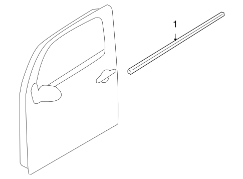 Cube EXTERIOR TRIM - FRONT DOOR
