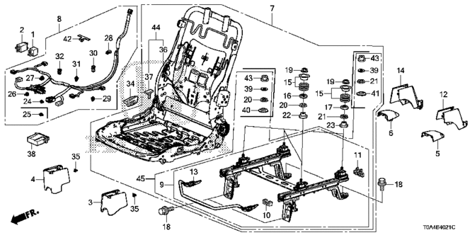 INTERIOR / BUMPER/FRONT SEAT COMPONENTS (R.) (KA) (KC) for 2013 Honda CR-V #1