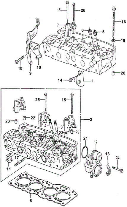ENGINE/CYLINDER HEAD (1) for 1979 Honda ACCORD SEDAN #1