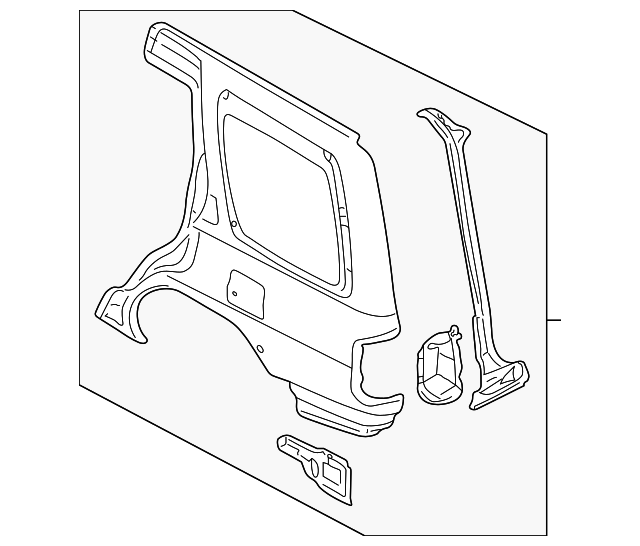 G8100-2W730 Деталь QUARTER PANEL, RIGHT