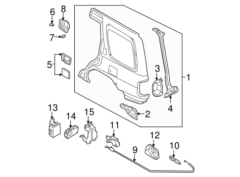 Pathfinder FUEL DOOR