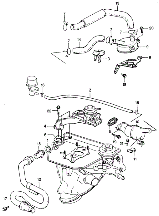 ENGINE/AIR SUCTION VALVE for 1982 Honda CIVIC 5-DOOR #1
