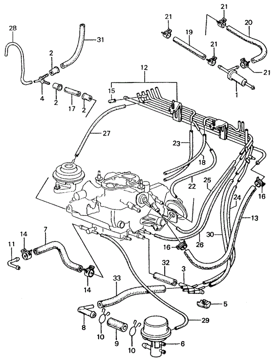 ENGINE/FUEL TUBING ('82-'83) (KA) for 1982 Honda CIVIC SEDAN #1