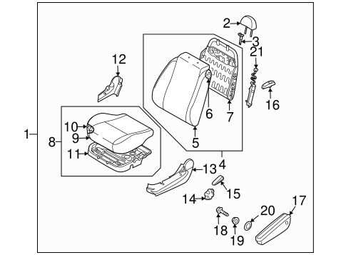 Aveo5 FRONT SEAT COMPONENTS