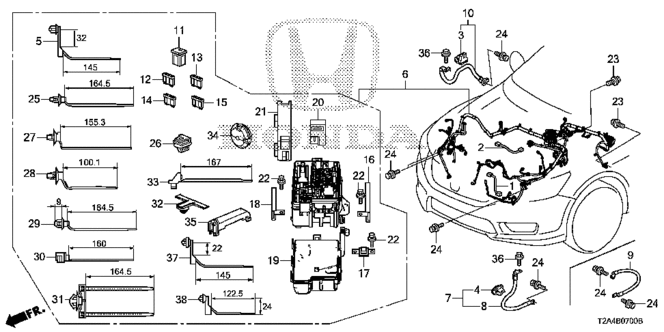 ELECTRICAL / EXHAUST / HEATER / FUEL/WIRE HARNESS (1) for 2013 Honda ACCORD SEDAN #1