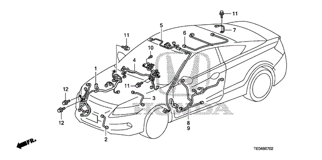 ELECTRICAL / EXHAUST / HEATER / FUEL/WIRE HARNESS (3) for 2010 Honda ACCORD COUPE #1