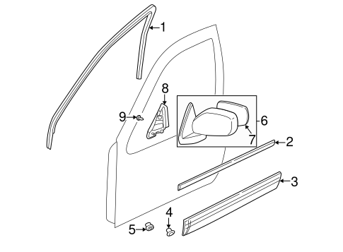 Pathfinder EXTERIOR TRIM - FRONT DOOR
