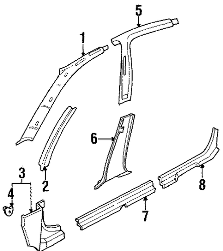 Sephia INTERIOR TRIM - PILLARS