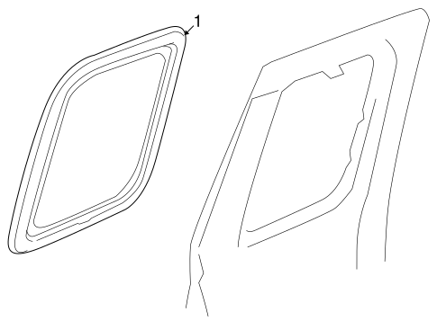 i-290 GLASS - REAR DOOR