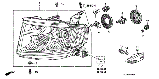 ELECTRICAL / EXHAUST / HEATER / FUEL/HEADLIGHT (3) for 2009 Honda ELEMENT #1