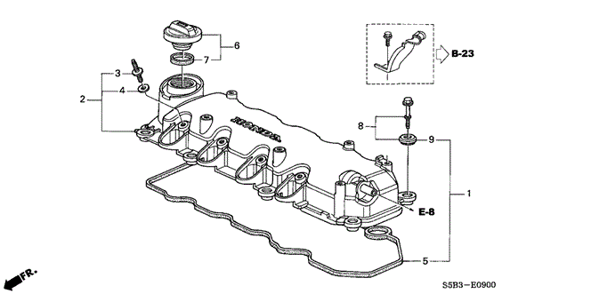 ENGINE/CYLINDER HEAD COVER for 2003 Honda CIVIC HYBRID #1