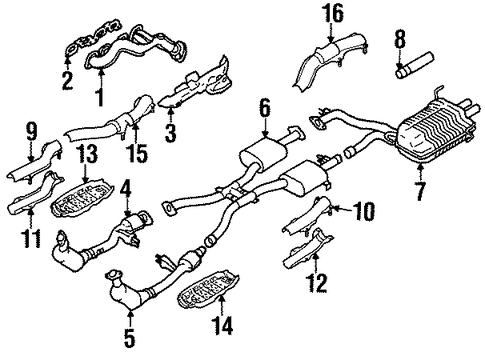 Q45 EXHAUST COMPONENTS