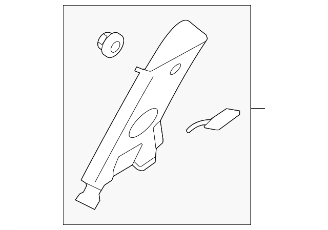 85830-3X550-TX Деталь LOCK PILLAR TRIM, LEFT