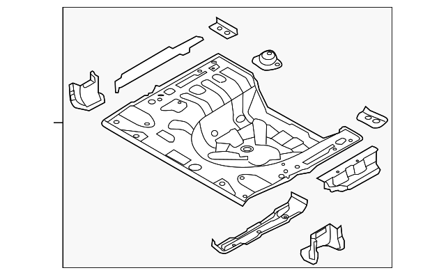 65520-3X010 Деталь REAR FLOOR PAN