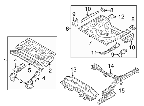 Elantra REAR FLOOR & RAILS