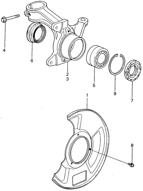 CHASSIS/STEERING KNUCKLE for 1982 Honda CIVIC SEDAN #1